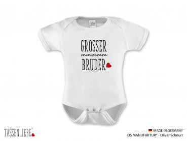 "Grosser Bruder" Baby Strampler kurz