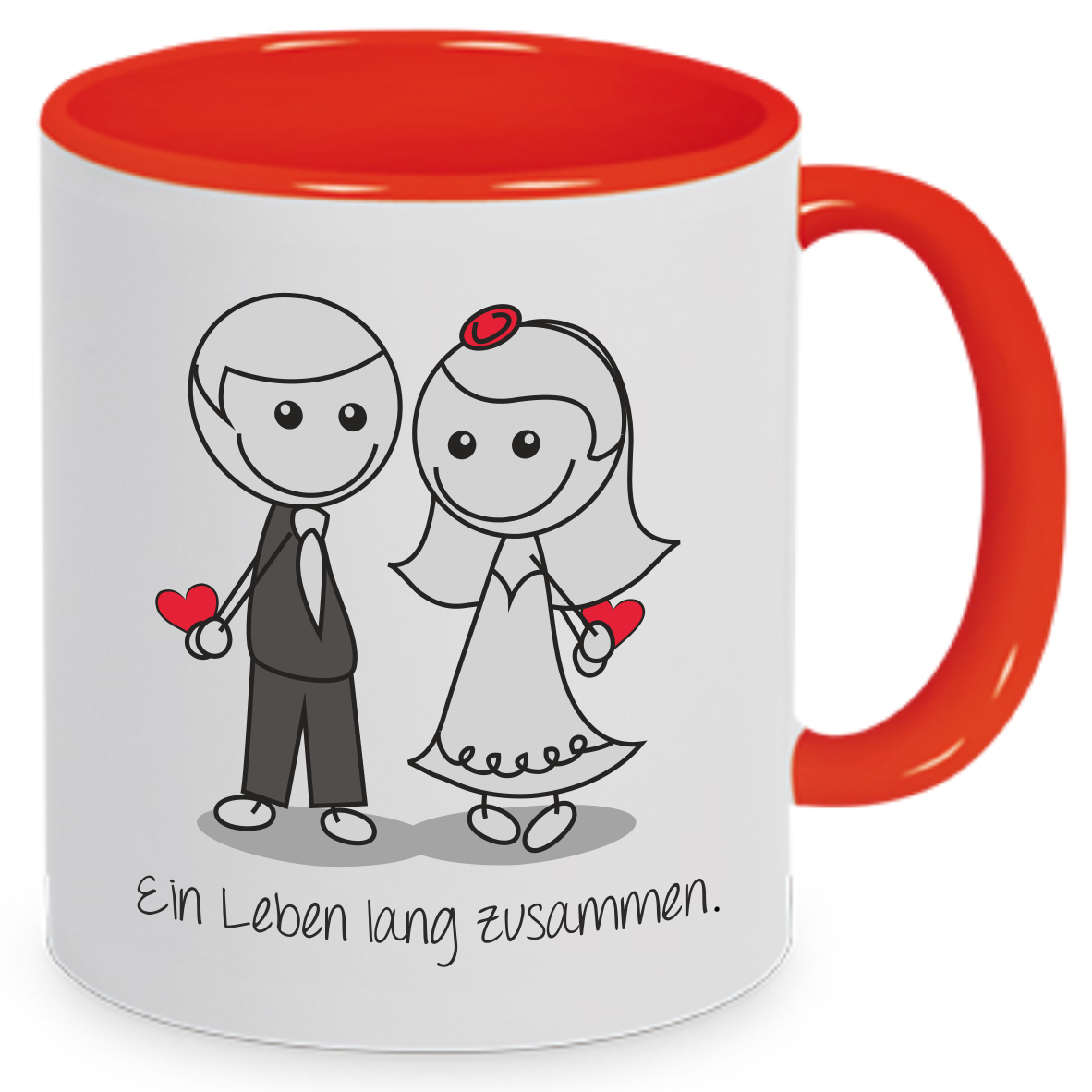 Tasse Liebespaar Ein Leben Lang Zusammen Tassenliebede 0197