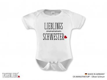 "Lieblings Schwester" Baby Strampler kurz