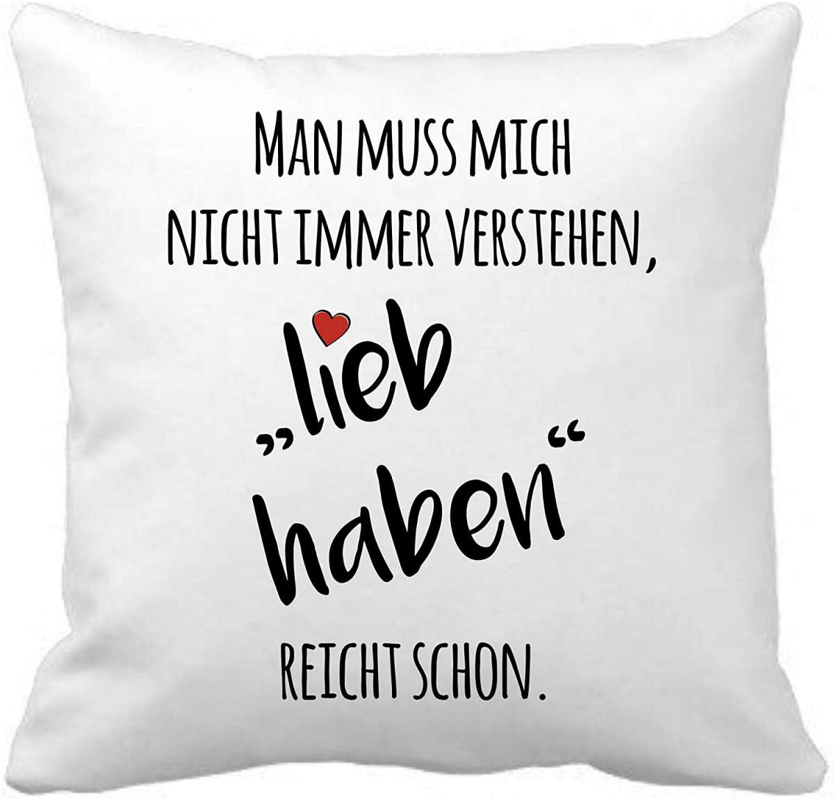 Kuschelkissen mit Spruch "Lieb haben" Tassenliebe.de